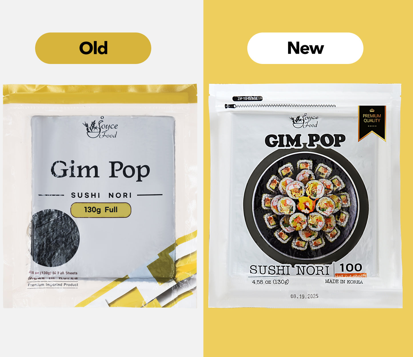 Gim Pop 100 Half Sheets 130g  SUSHI NORI